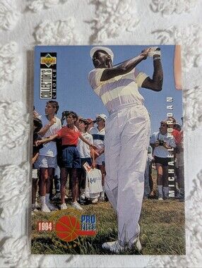Michael Jordan NBA Card  #204 Upper Deck Golf HOF Silver Tab New